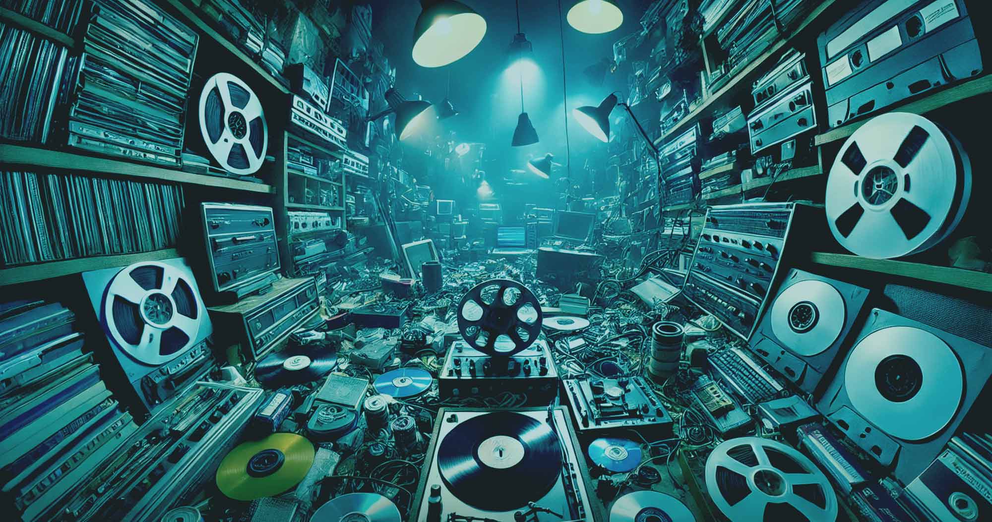 The Roster blog image for 'Here Today, Lost Tomorrow: The Perils of Our Fragile Digital World,' An endless heap of media audio, video and computer media artifacts.'